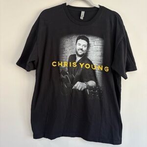 Chris Young Raised On Country Tour 2019 Country Music Concert T Shirt Black XL